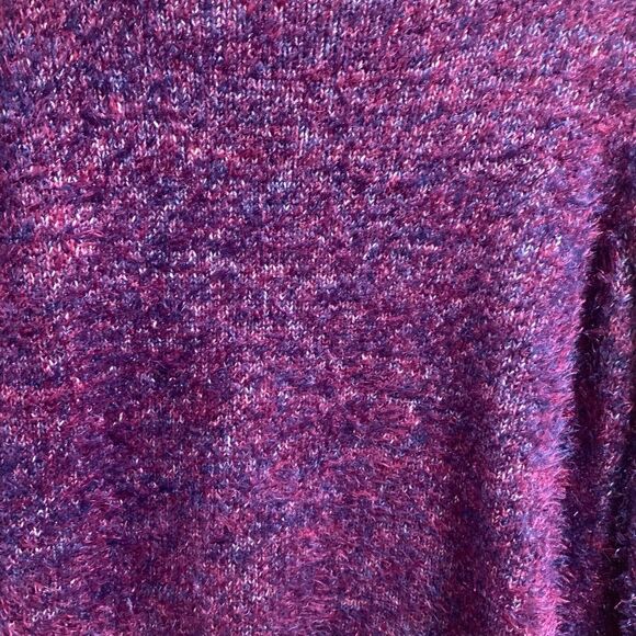 Lou and Grey Womens Purple Pink Haze Fuzzy Long Sleeve Sweater M Valentines Day - Picture 6 of 7